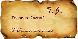 Tschech József névjegykártya